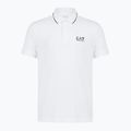 Мъжка поло риза EA7 Emporio Armani Core Identity Piqué White