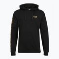 Мъжки суитшърт Emporio Armani EA7 Train Logo Series Extended Logo Hoodie black / gold