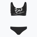 Дамски бански костюм от две части EA7 Emporio Armani Maxi Logo Bikini Top black