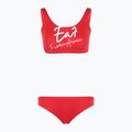 Дамски бански костюм от две части EA7 Emporio Armani Maxi Logo Bikini Top racing red
