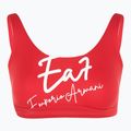 Дамски бански костюм от две части EA7 Emporio Armani Maxi Logo Bikini Top racing red 3