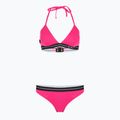 Дамски бански костюм от две части EA7 Emporio Armani Logo Tape Bikini Triangle neon pink