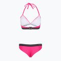 Дамски бански костюм от две части EA7 Emporio Armani Logo Tape Bikini Triangle neon pink 2
