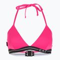 Дамски бански костюм от две части EA7 Emporio Armani Logo Tape Bikini Triangle neon pink 3