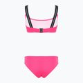 Дамски бански костюм от две части EA7 Emporio Armani Logo Tape Bikini Top neon pink 2