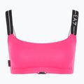 Дамски бански костюм от две части EA7 Emporio Armani Logo Tape Bikini Top neon pink 3