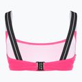 Дамски бански костюм от две части EA7 Emporio Armani Logo Tape Bikini Top neon pink 4