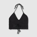 Дамски топ Kaotiko Tiran Crochet Menorca black 6