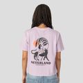 Дамска тениска Kaotiko Washed Neverland malva 2