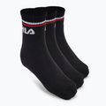 Fila Unisex Quarter 3 Pack чорапи черни