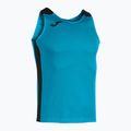 Мъжка тениска за бягане Joma Record II Tank Top turquoise/black 7
