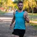 Мъжка тениска за бягане Joma Record II Tank Top turquoise/black 9