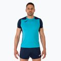 Мъжка тениска за бягане Joma Record II fluor тюркоаз/насиво