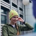 BUFF Зимна шапка с кръстосана плетка, жълта 9