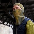 BUFF Плетена балаклава в цвят каки 10