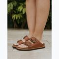 Дамски чехли с джапанки Genuins Galia Leather Dress camel 9