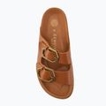 Дамски чехли с джапанки Genuins Galia Leather Dress camel 5
