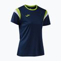 Дамска тениска за тенис Joma Terra dark navy/lime 3