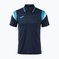 Мъжка тениска/фланелка за тенис Joma Terra Polo dark navy/turquoise fluor