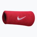 Nike Swoosh двойно широки ленти за китки 2 бр. червено/бяло