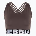 NEBBIA Medium Impact Cross кафяв фитнес сутиен 4