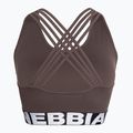 NEBBIA Medium Impact Cross кафяв фитнес сутиен 5
