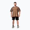 Мъжка тениска за тренировка NEBBIA Washed-Off Lifting Club light brown 2