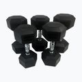 Комплект дъмбели Tunturi Rubber Dumbbellset 12-20 kg black