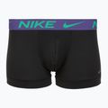 Мъжки боксерки Nike Dri-Fit Essential Micro Trunk 3 чифта black green shock/wild violet/black text wb 3