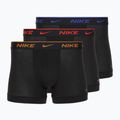 Мъжки боксерки Nike Everyday Cotton Stretch Trunk 3 чифта черни lig crim/des och/deep night с лого на колана