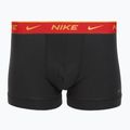 Мъжки боксерки Nike Everyday Cotton Stretch Trunk 3 чифта червено/ университетско червено/ пшенично златно/ черно висок блясък wb 3