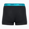 Мъжки боксерки Nike Everyday Cotton Stretch Trunk 3 чифта черно светло амирово синьо/прашен кактус/черен колан 2