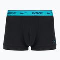 Мъжки боксерки Nike Everyday Cotton Stretch Trunk 3 чифта черно светло амирово синьо/прашен кактус/черен колан 4