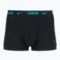 Мъжки боксерки Nike Everyday Cotton Stretch Trunk 3 чифта черно светло амирово синьо/прашен кактус/черен колан 5