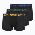 Мъжки боксерки Nike Dri-Fit Essential Micro 3 чифта black/game royal/malachite/un gold/zoom wb