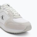 Calvin Klein Дамски обувки YW0YW01644 Runner Laceup Sock Mg Nylon Mix Bright White/Black 7