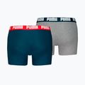 Мъжки боксерки PUMA Everyday Basic 2 чифта navy/grey 2