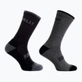 Чорапи за колоездене Rogelli Wool Wintersocks 2 чифта black/grey