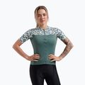 Дамска колоездачна тениска Rogelli Essential Graphic mint/yellow