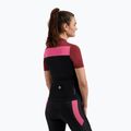 Дамска тениска за колоездене Rogelli Core Block W black/bordeaux/pink 2