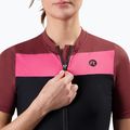 Дамска тениска за колоездене Rogelli Core Block W black/bordeaux/pink 4