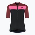 Дамска тениска за колоездене Rogelli Core Block W black/bordeaux/pink 7