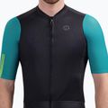 Мъжка тениска за колоездене Rogelli Fast black/teal/green 3