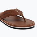 Мъжки джапанки Tommy Hilfiger Leather Beach Sandal winter cognac 7