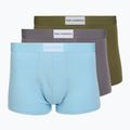 Мъжки боксерки KARL LAGERFELD Essential Logo Trunk 3 чифта olive/clear sky/excalibur