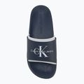 Мъжки джапанки Calvin Klein YM0YM00361 Slide Rubber Neoprene Monologo navy/oyster mushroom 5