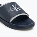 Мъжки джапанки Calvin Klein YM0YM00361 Slide Rubber Neoprene Monologo navy/oyster mushroom 7