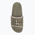 Мъжки джапанки Calvin Klein YM0YM00361 Slide Rubber Neoprene Monologo mermaid/eggshell 5