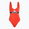 Дамски бански костюм Calvin Klein KW0KW02746 Intense Power One Piece Fashion Fit flamingo chili
