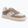 Дамски обувки Tommy Hilfiger Sporty Cupsole Tumbled Leather coastal taupe/ecru/yellow